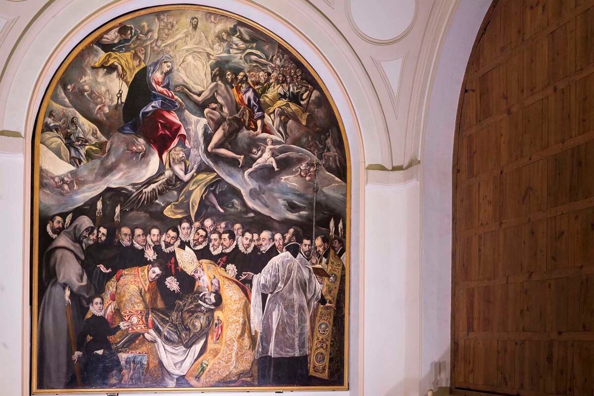 Greco Orgaz gróf című festménye a Santo Tomé (Szent Tamás) templomban Toledo városában