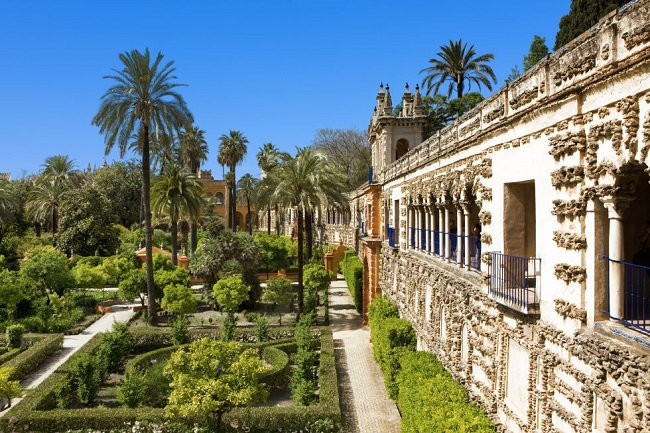 Sevillai Alcázar palota belépő
